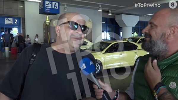 Ο Μάρκος Σεφερλής τη στιγμή που κάνει δηλώσεις στο Πρωινό