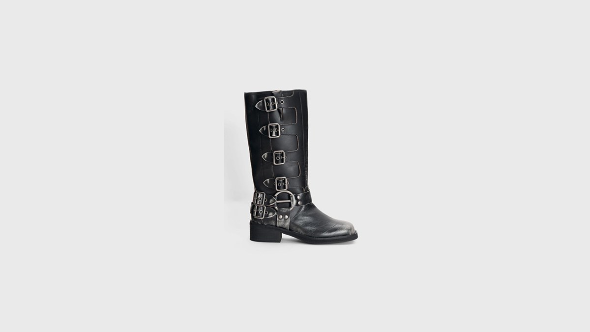 moto boots με αγκράφες