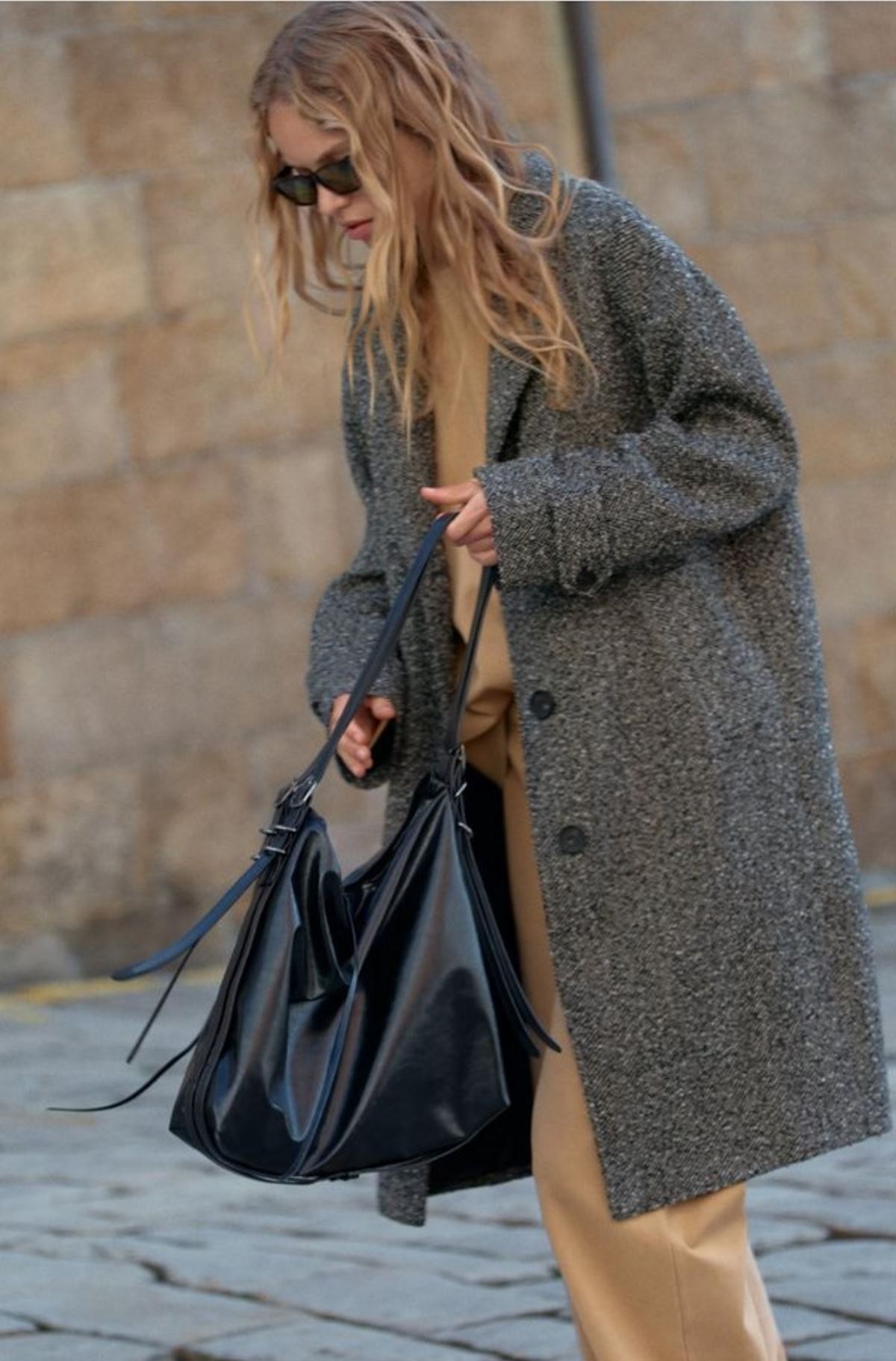 zara παλτό ψαροκόκαλο