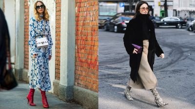 γυναίκες στο street style φοράνε μπότες τάσεις