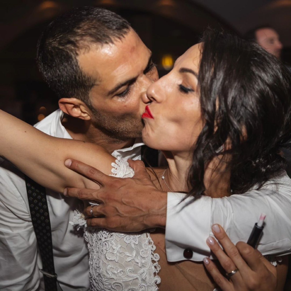 Η Σίσσυ Δαμουλάκη στον γάμο της.
