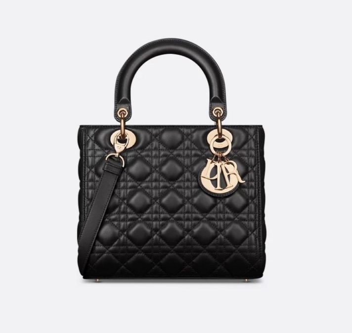 τσάντα Lady dior μαύρη