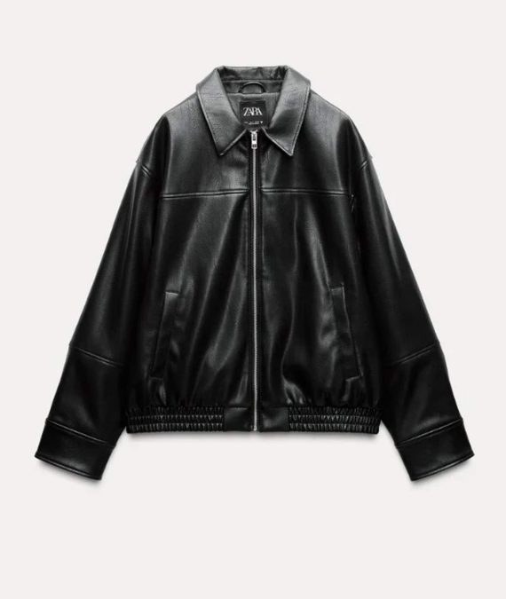 μπουφάν δερμάτινο zara