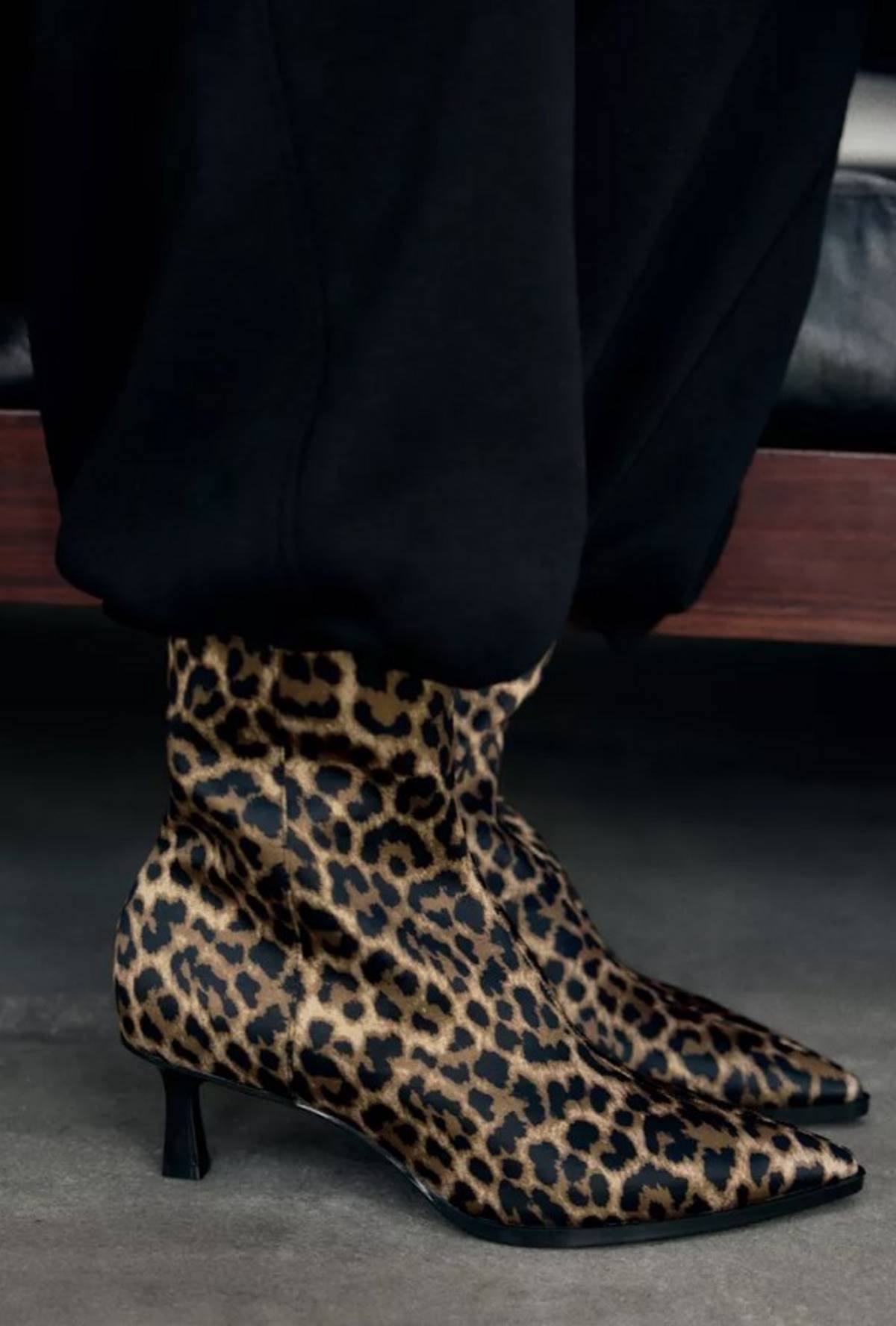 zara booties λεοπάρ