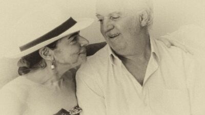 Η Μάνια Παπαδημητρίου με τον σύζυγό της, Ανδρέα Μαυραγάνη
