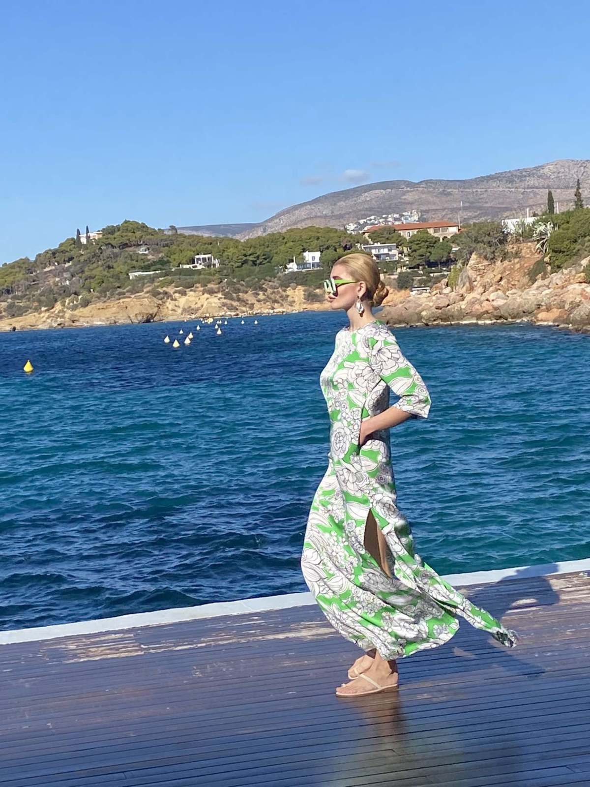 Athens Fashion Week Maison Zoulias φλοράλ μάξι φόρεμα