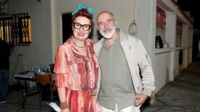 Η Φωτεινή Ντεμίρη και ο Χάρης Γρηγορόπουλος σε βραδινή έξοδο.