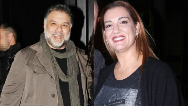 Ο Γρηγόρης Αρναούτογλου και η Ελίνα Παπίλα.