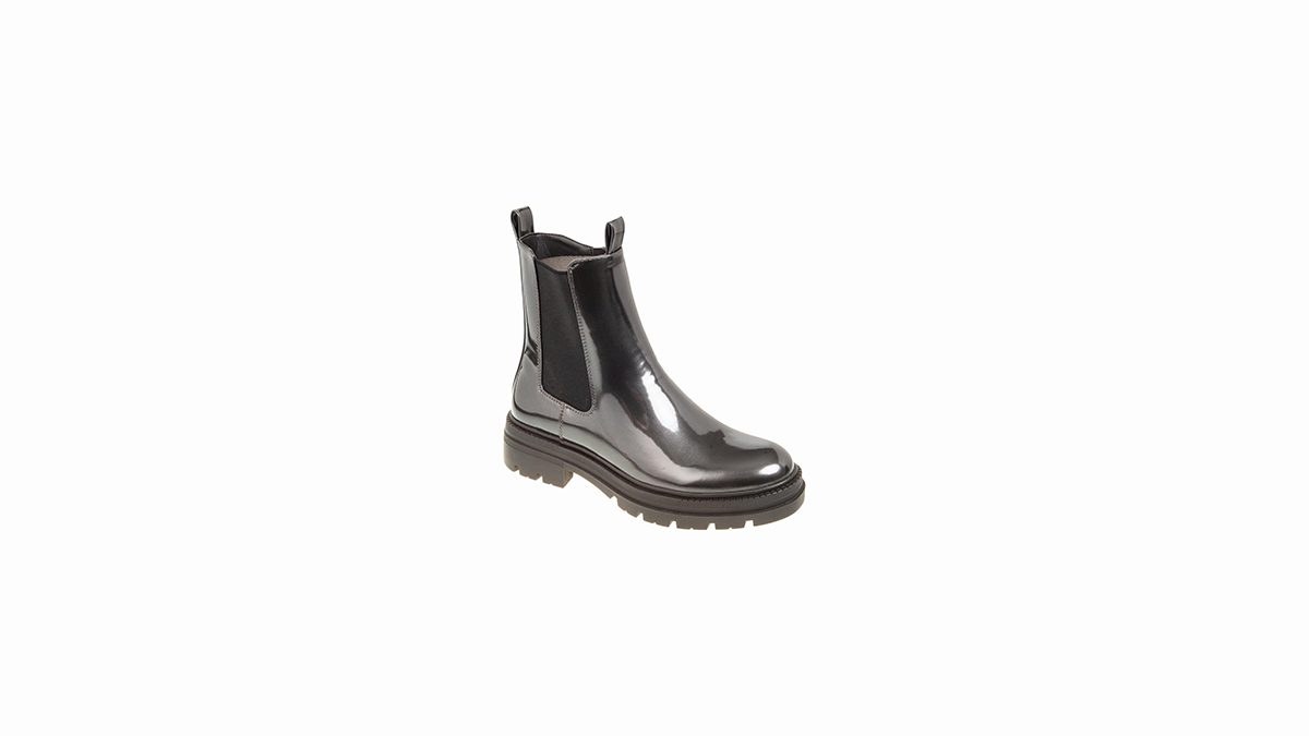 μποτάκια με χοντρή σόλα μαύρα adam's shoes