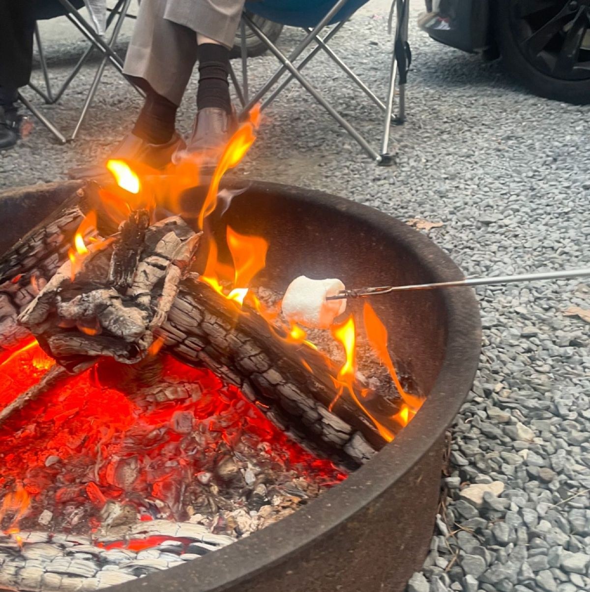 Marshmallows στην φωτιά