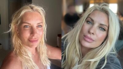 Η Ελένη Μενεγάκη βαμμένη και άβαφη