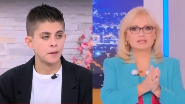 Η Ειρήνη Μουρτζούκου και η Αγγελική Νικολούλη σε πλατό εκπομπών