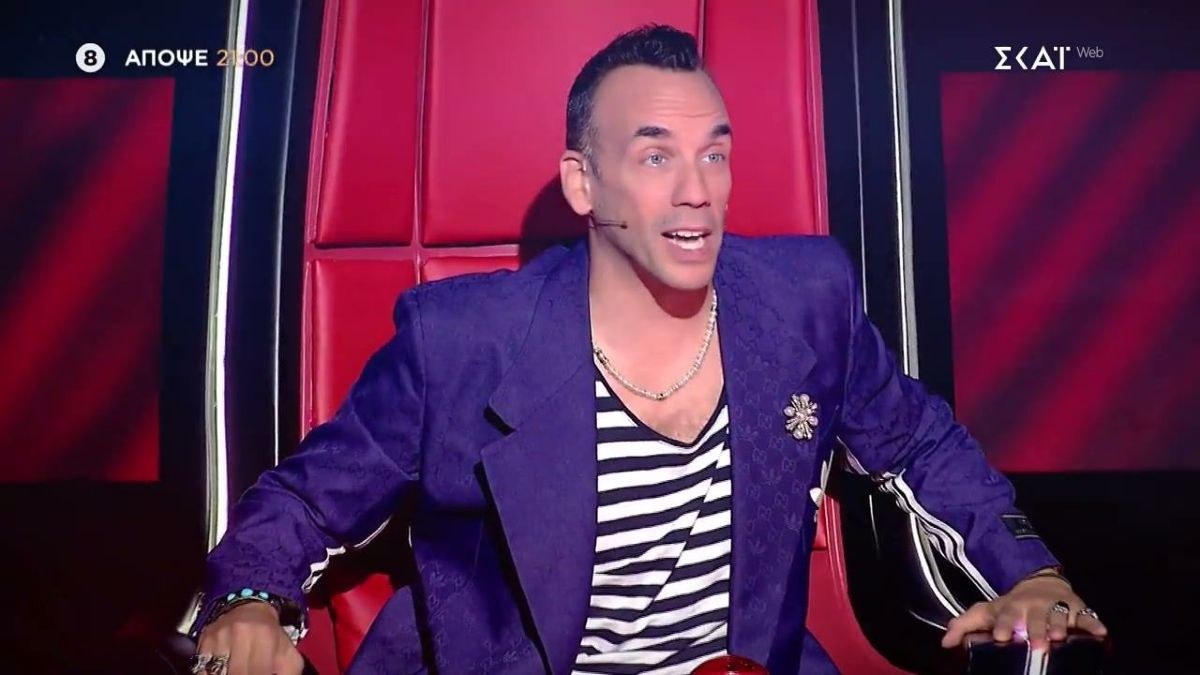 Πλάνο από το The Voice με τον Πάνο Μουζουράκη