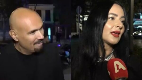 Η Ζενεβιέβ Μαζορί και ο Δημήτρης Σκουλός.