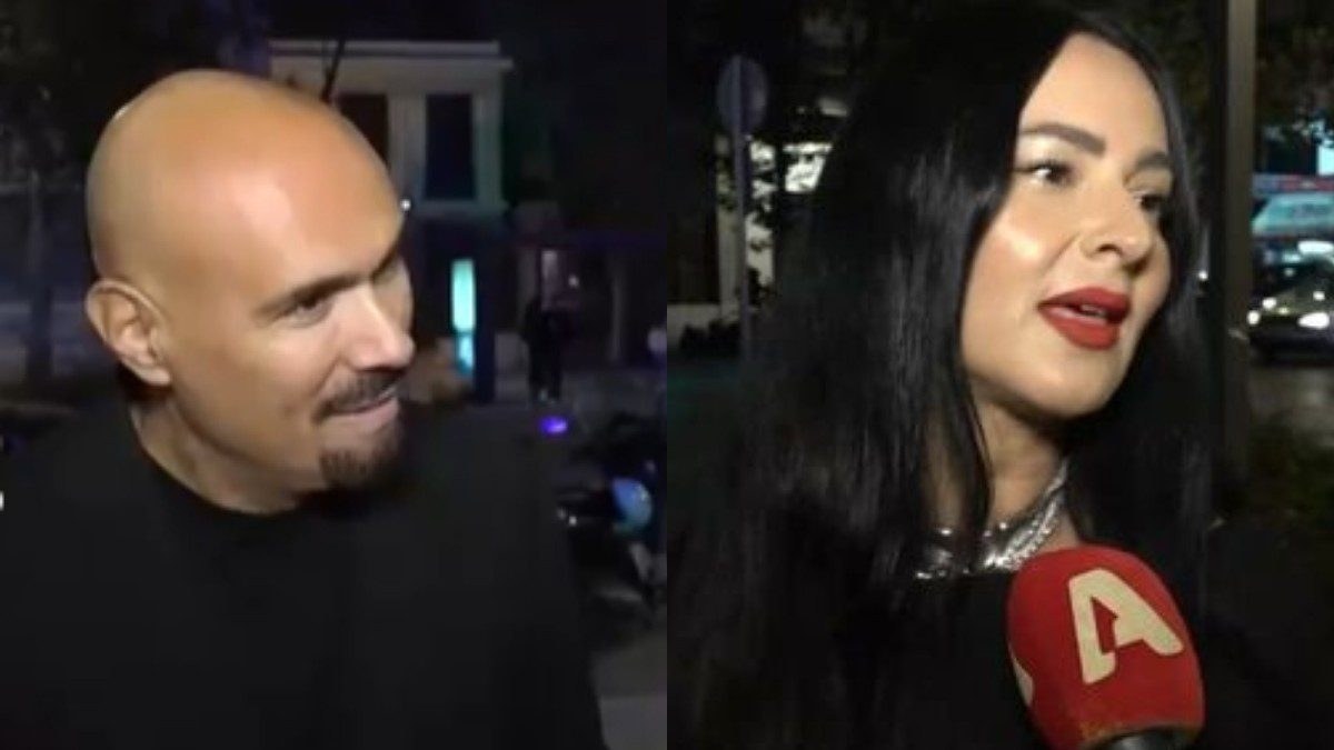 Η Ζενεβιέβ Μαζορί και ο Δημήτρης Σκουλός.