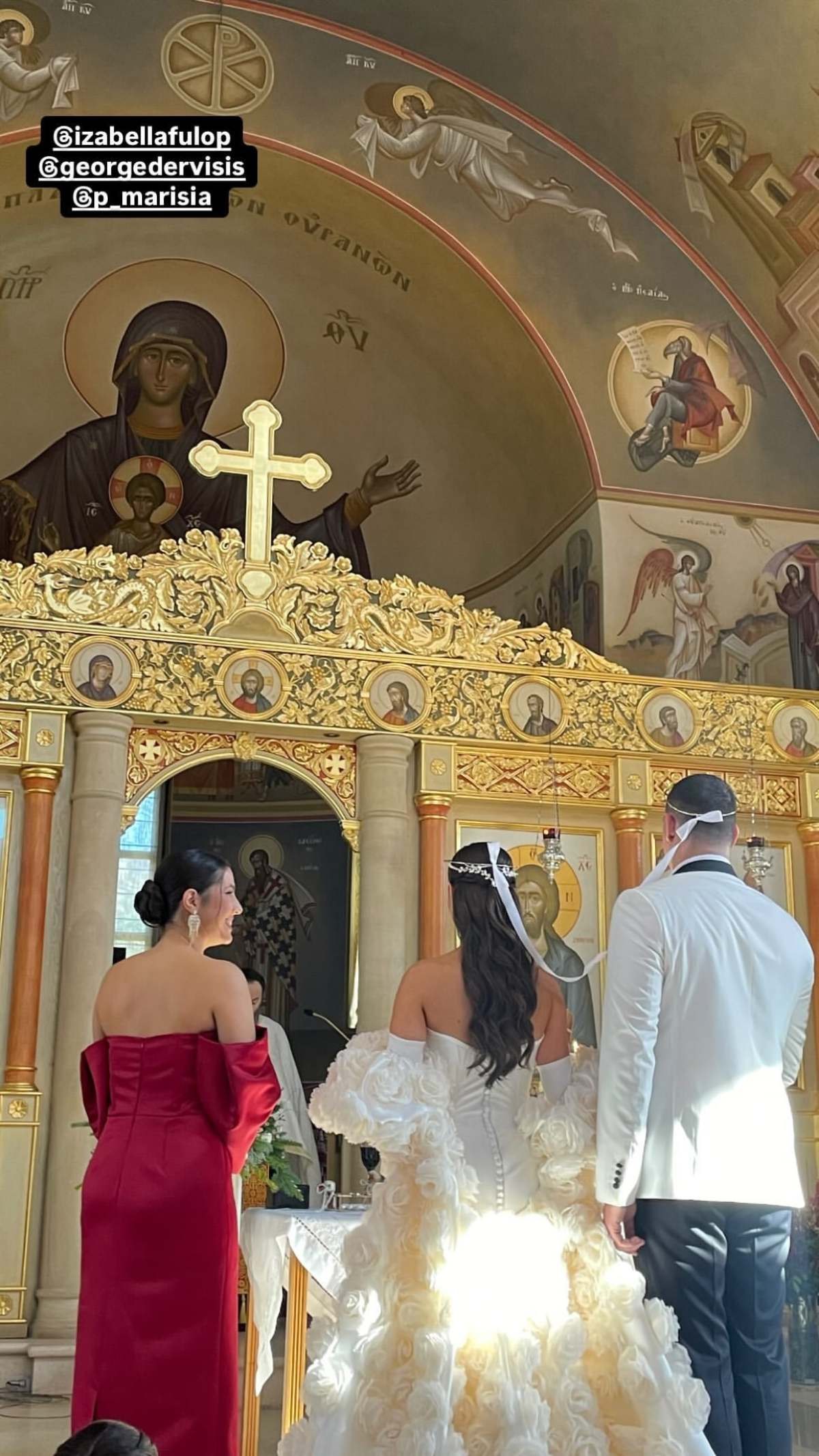 Η Ιζαμπέλλα Φούλοπ και ο Γιώργος Δερβίσης στον γάμο τους
