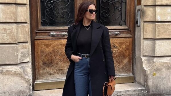 μαύρο παλτό στο street style