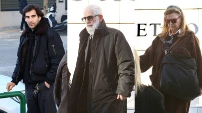 Ο Φιλιππίδης με τη Νίνου και το γιο τους