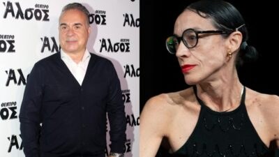 Ο Φώτης Σεργουλόπουλος και η Έλενα Τοπαλίδου.