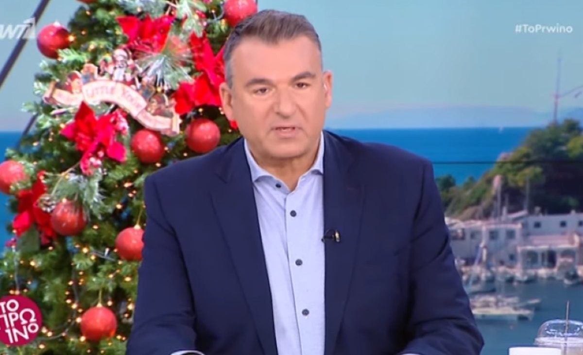 Ο Γιώργος Λιάγκας στον πλατό του ΑΝΤ1