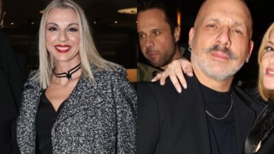 Η Ματίνα Νικολάου και ο Νίκος Μουτσινάς σε βραδινή έξοδο.