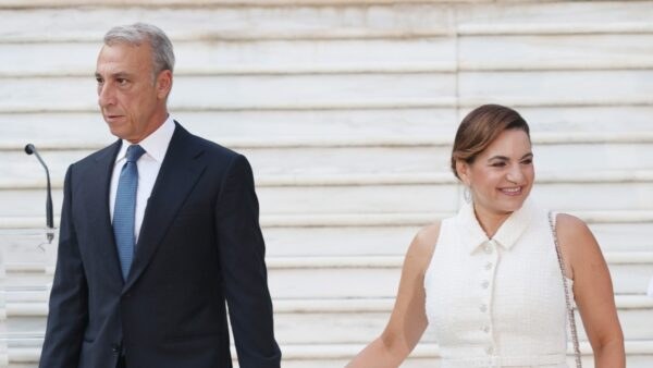 Ο Μίνως Μάτσας και η Όλγα Κεφαλογιάννη σε παλιά έξοδό τους