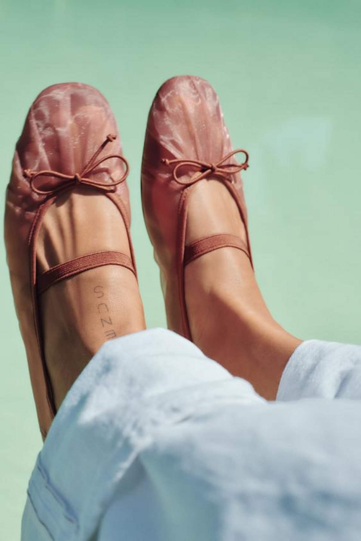 φλατ zara με φιόγκο