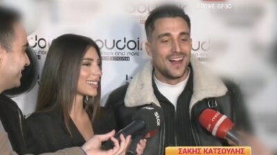 Ο Σάκης Κατσούλης και η Μαριαλένα Ρουμελιώτη στην κάμερα του Happy Day