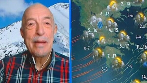 Η αναλυτική πρόβλεψη του καιρού από τον Τάσο Αρνιακό