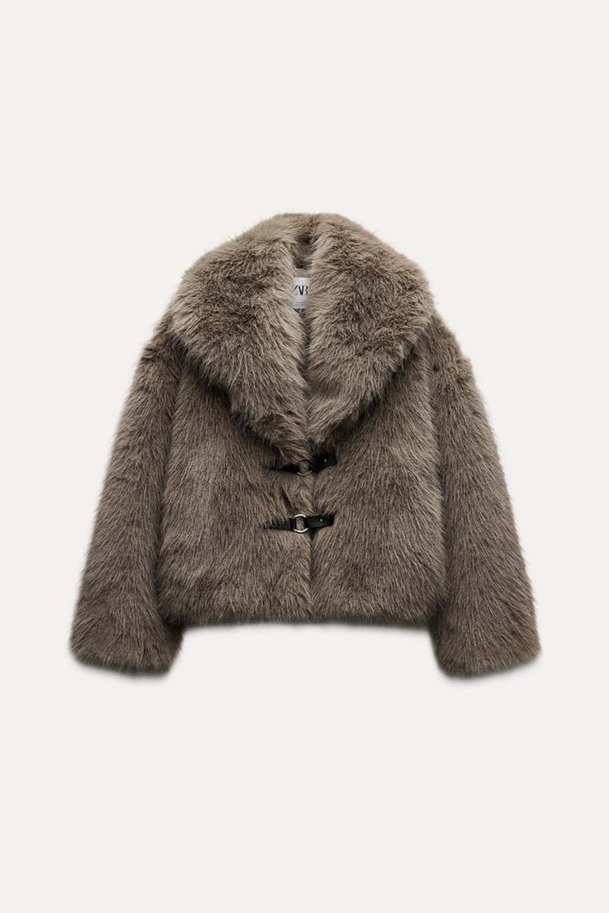 γούνινο jacket zara
