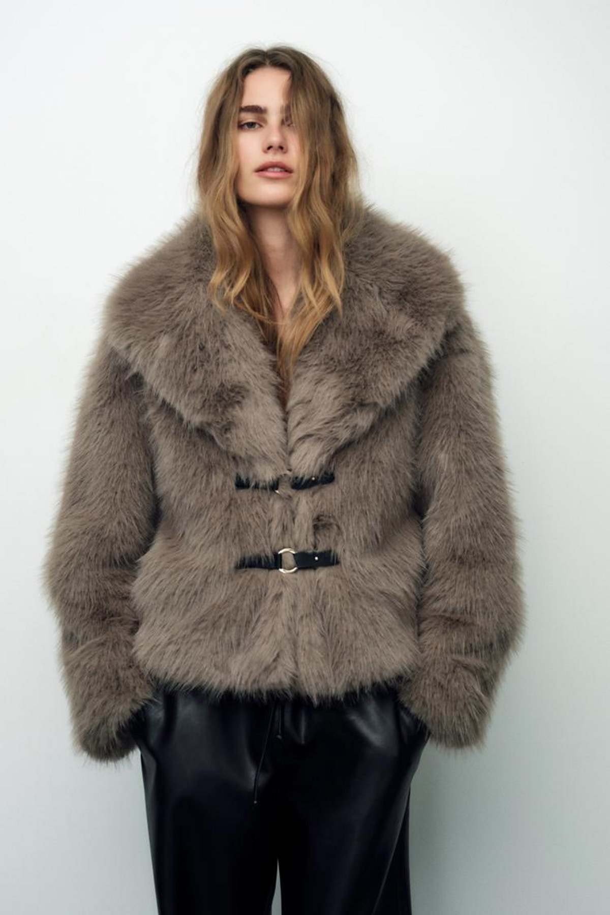 γούνινο jacket zara