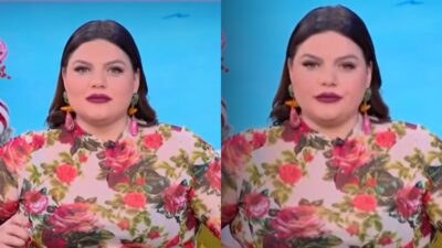 Η Δανάη Μπάρκα στο πλατό του μεγκα