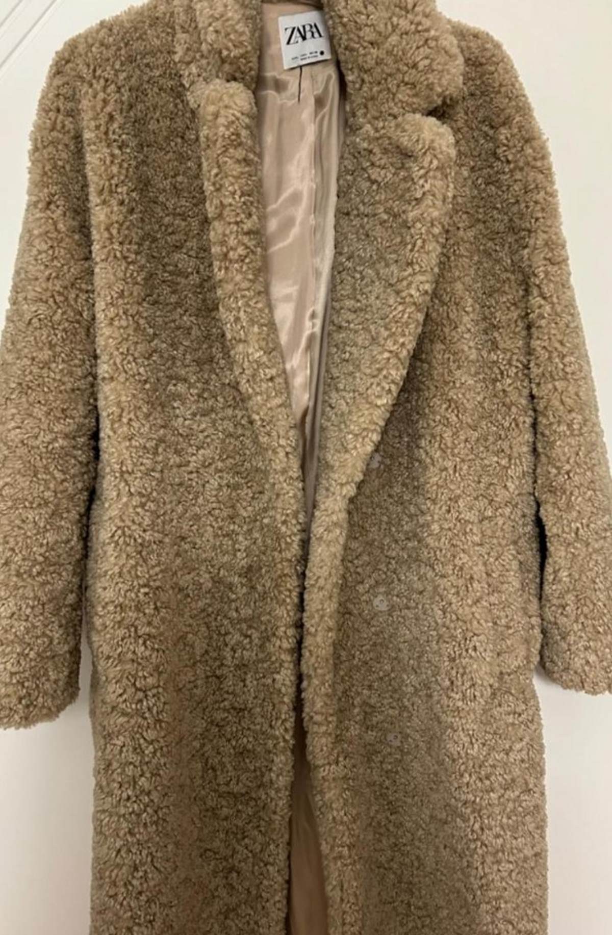 μπεζ παλτό zara