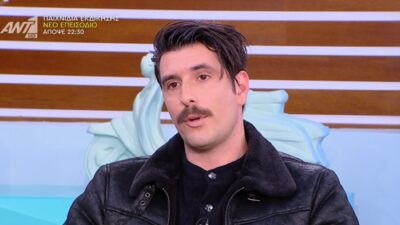 Ο Γιώργος Γεροντιδάκης στο πλατό του Πρωινό