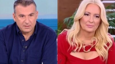 Ο Γιώργος Λιάγκας και η Αφροδίτη Γραμμέλη στο Πρωινό.