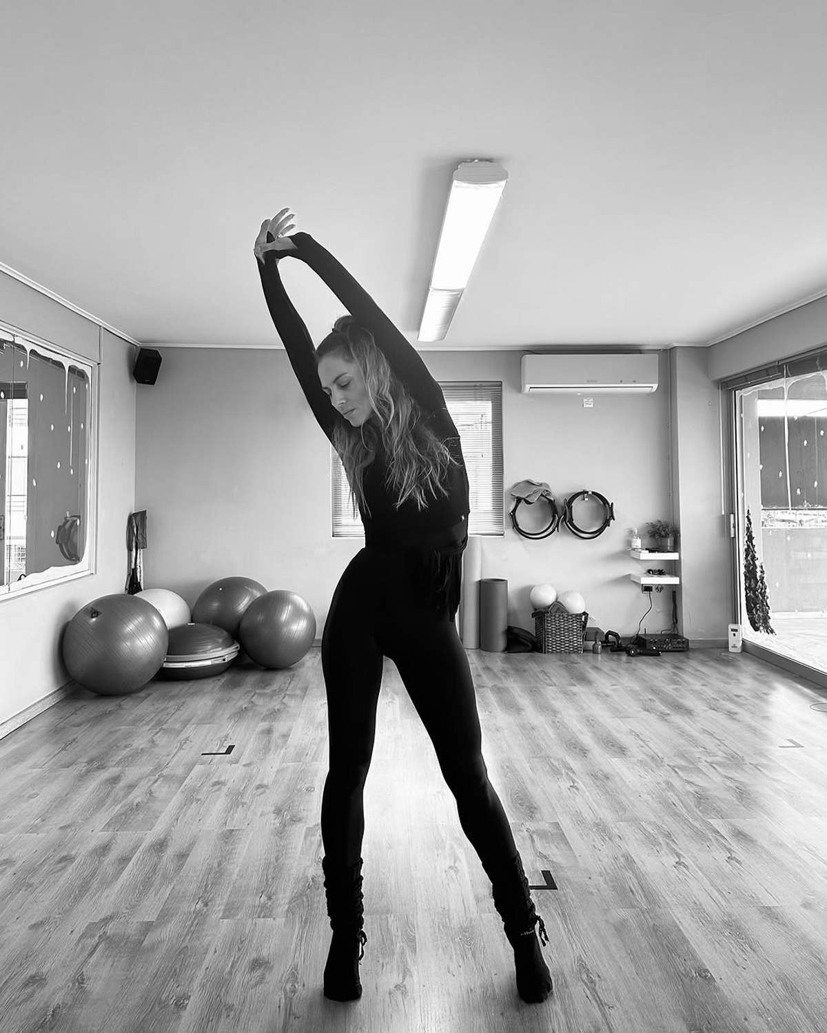 Η Ντορέττα Παπαδημητρίου κάνει Pilates