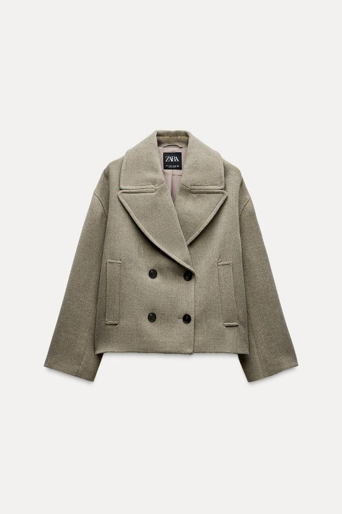 σακάκι κοντό μπεζ zara