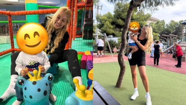 Η Κωνσταντίνα Σπυροπούλου με τον γιο της, Βλάσση