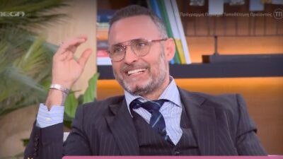 Ο Σπύρος Πωρος στο πλατό του mega