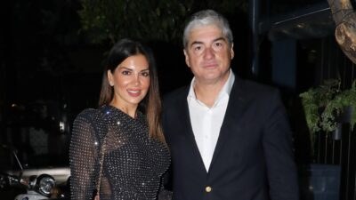 Η Σταματίνα Τσιμτσιλή και ο Θέμης Σοφός σε δημόσια εμφάνιση τους.