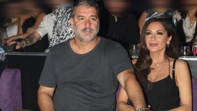 Η Δέσποινα Βανδή και ο Βασίλης Μπισμπίκης σε νυχτερινή τους έξοδο