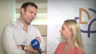 Ο Στεφανος Κασσελάκης μιλάει στην κάμερα του ΑΝΤ1