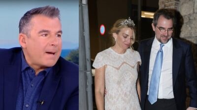 Ο Γιώργος Λιάγκας και ο Νικόλαος Ντε Γκρες με την Χρυσή Βαρδινογιάννη