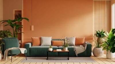 Σαλόνι με minimal διακόσμηση