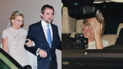 Η Χρυσή Βαρδινογιάννη και ο Νικόλαος Ντε Γκρες στον γάμο τους