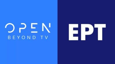 Τα λογότυπα του OPEN και της ΕΡΤ