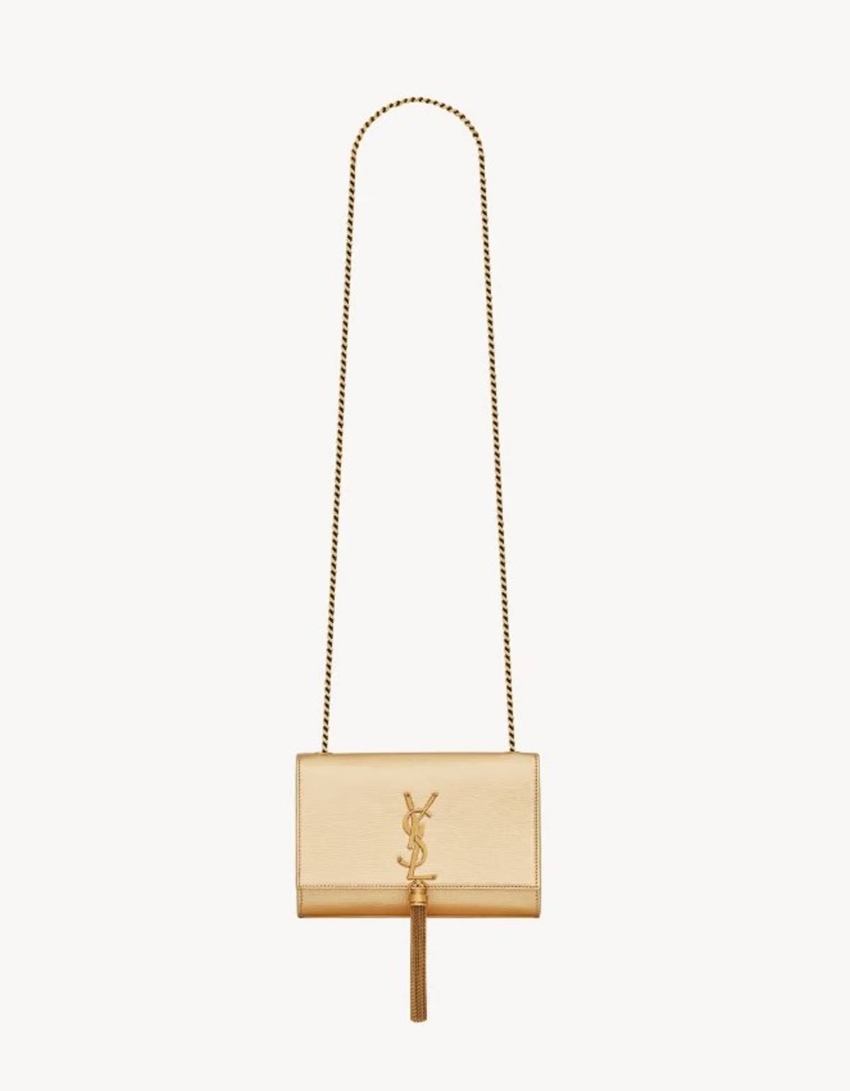 χρυσαφί τσάντα ysl