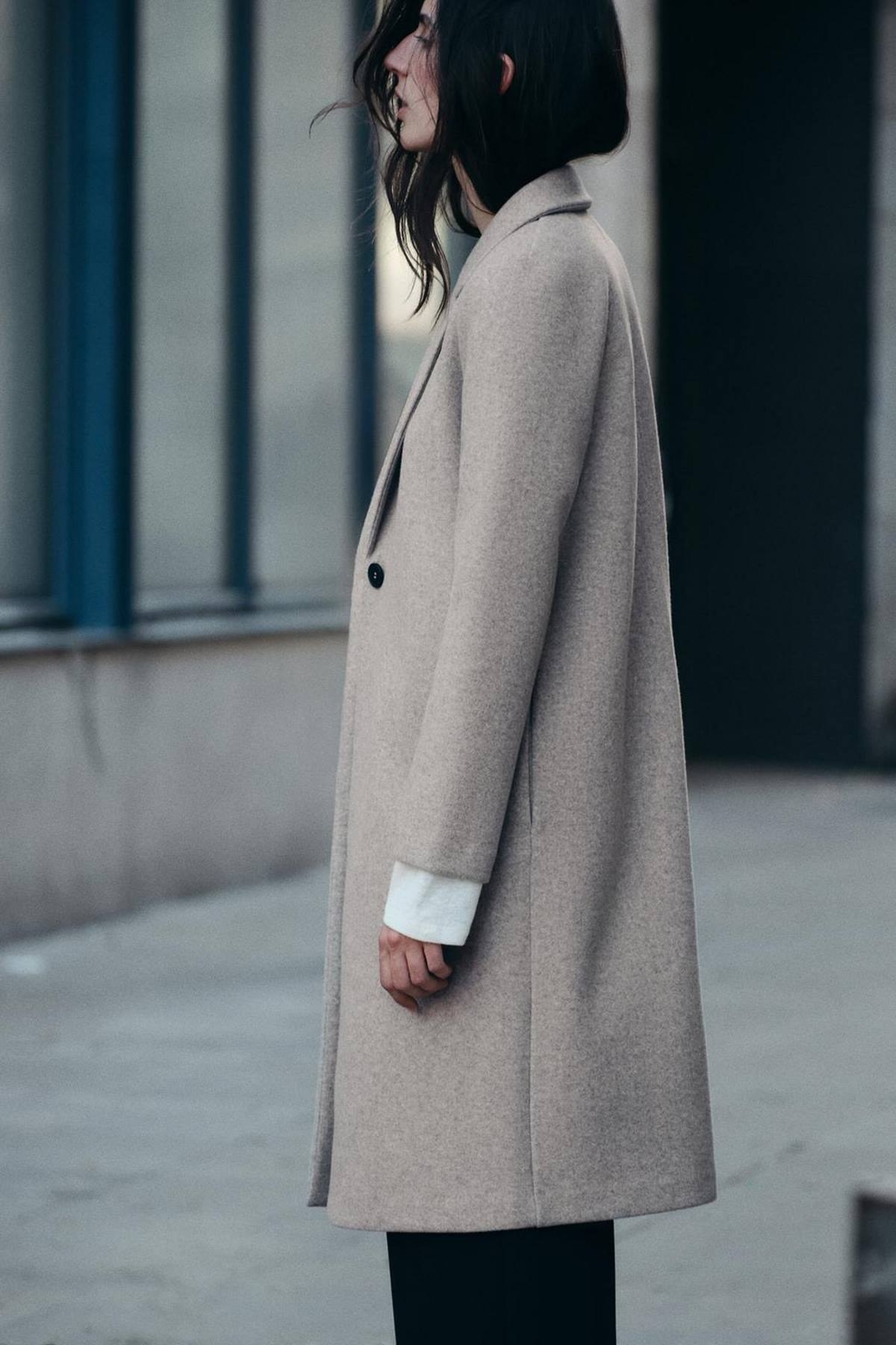 Παλτό Zara σε μπεζ χρώμα