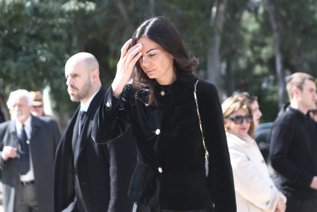 Η Βατίδου στην κηδεία του Κούγια