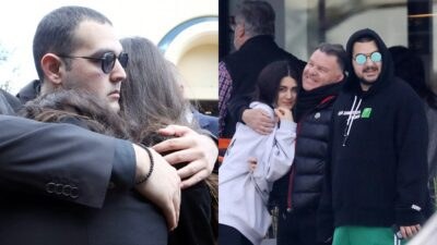 Τα παιδιά του Αλέξη Κούγια στην κηδεία του και στην αγκαλιά του